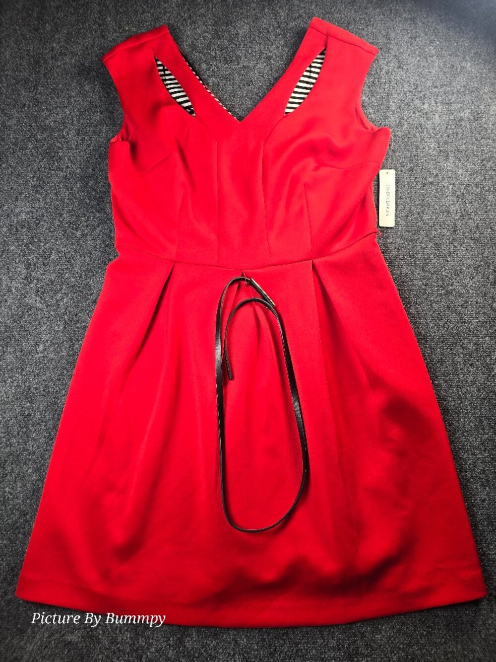 Sandra Darren red dress.